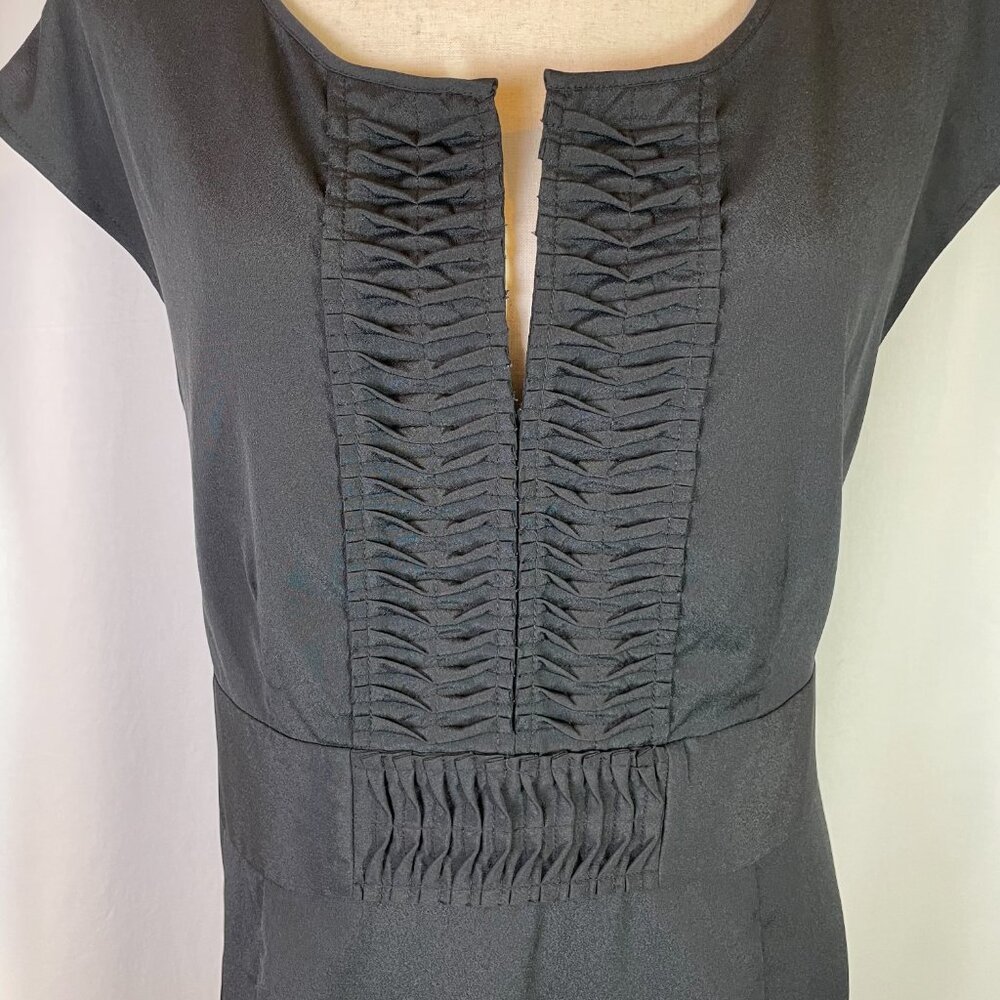 Mossimo Lightweight Sheath Dress Black Short Cap Sleeves Tie Back Size XL - Picture 2 of 10
